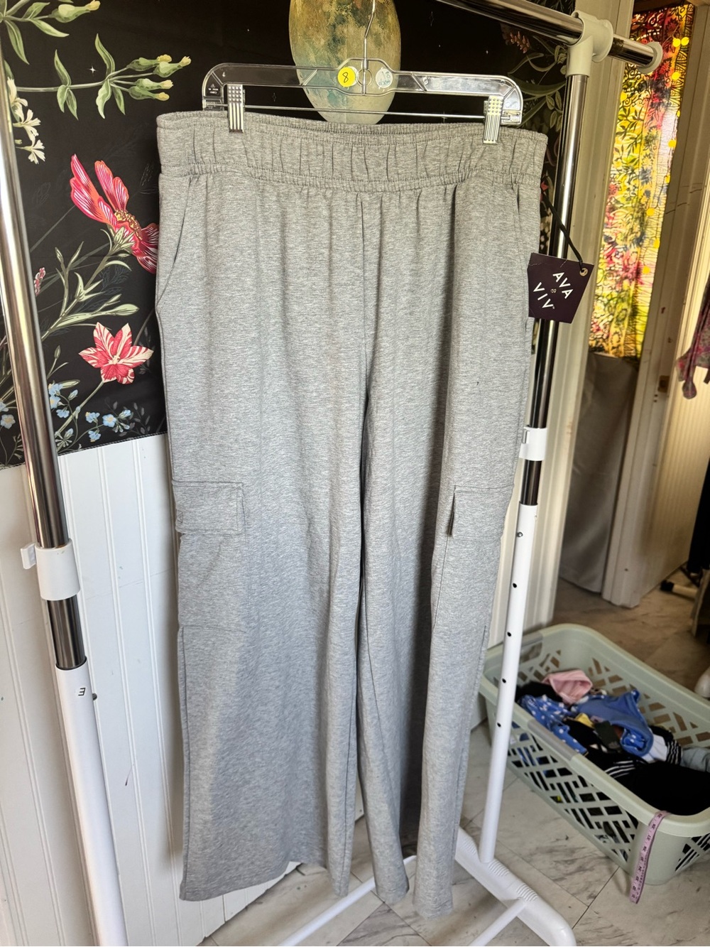 Ava & Viv Light Gray Cozy Jogger Pants